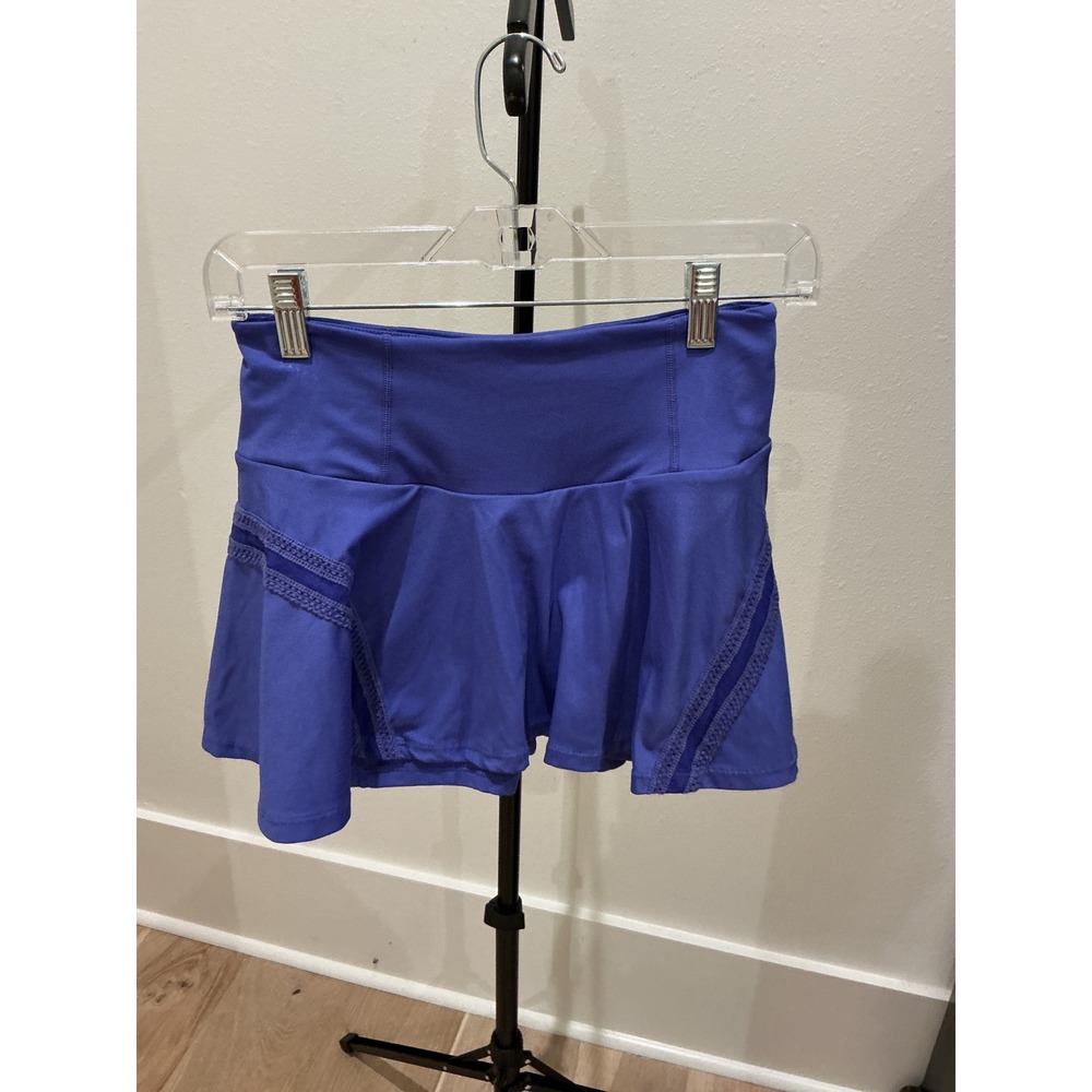 Free People FP Movement Women Purple Pleated Mesh Inset Athletic Skort Small